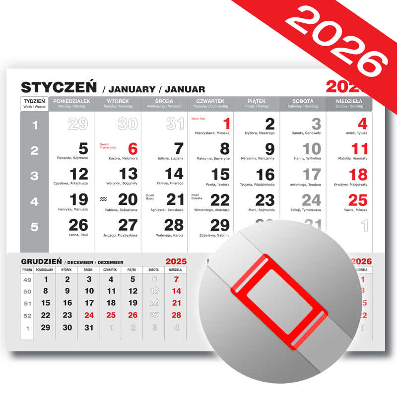 LuckyPrint kalendaria jednodzielne